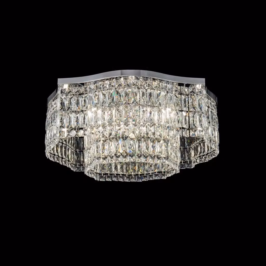 Plafoniera Modern Giordanoshop in Metallo e Cristallo Cromo Diametro: 60 cm – 2