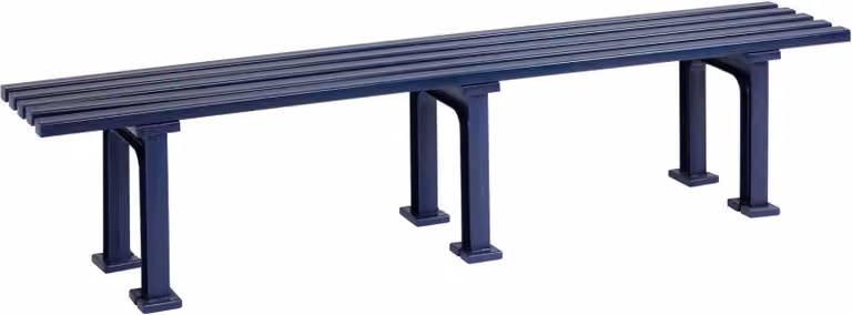 Panca da giardino Blome / Panca a 4 posti Mono II plastica blu 200cm