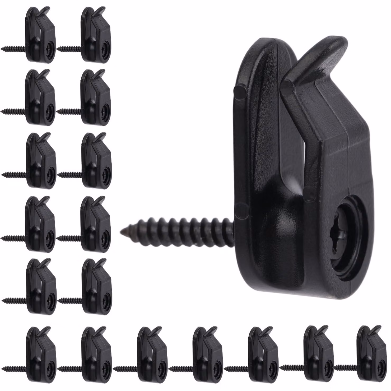 50 clip per luci decorative, resistenti alle intemperie, di colore nero, per decorazioni da esterno