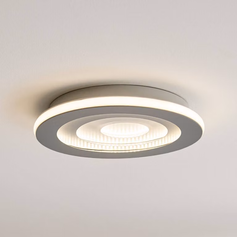 OSRAM Plafoniera soffitto ORBIS SPIRAL, dimmerabile, Alluminio / Grigio / Zincato, Soggiorno / Sala da pranzo, Metallo, Moderno, Plafoniera