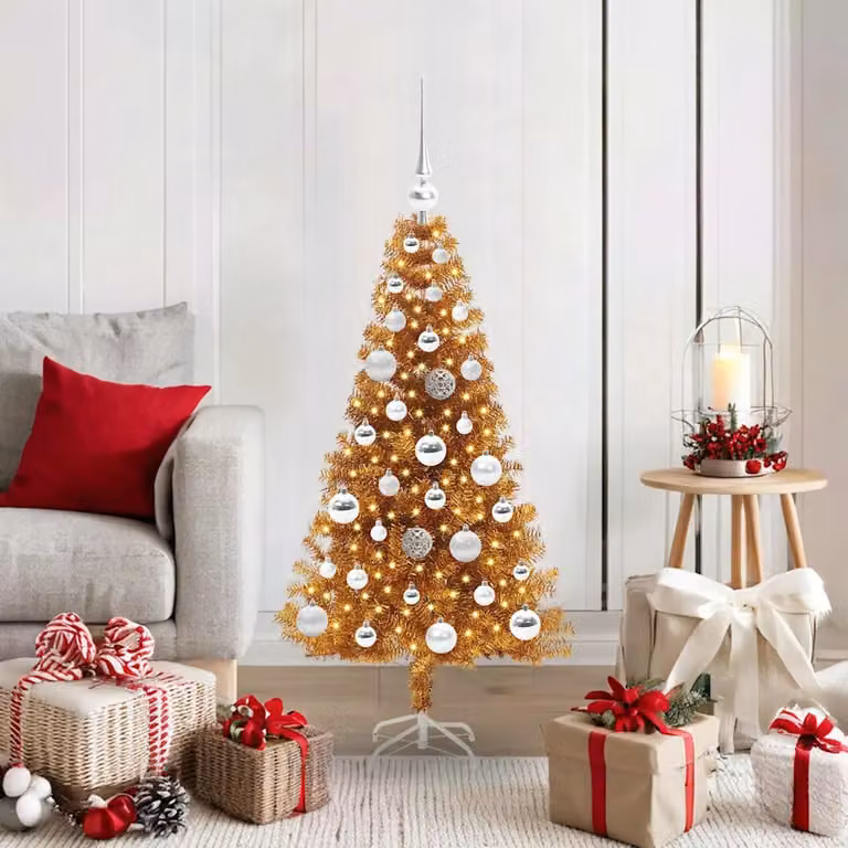 vidaXL Albero di Natale Oro 120 cm PET