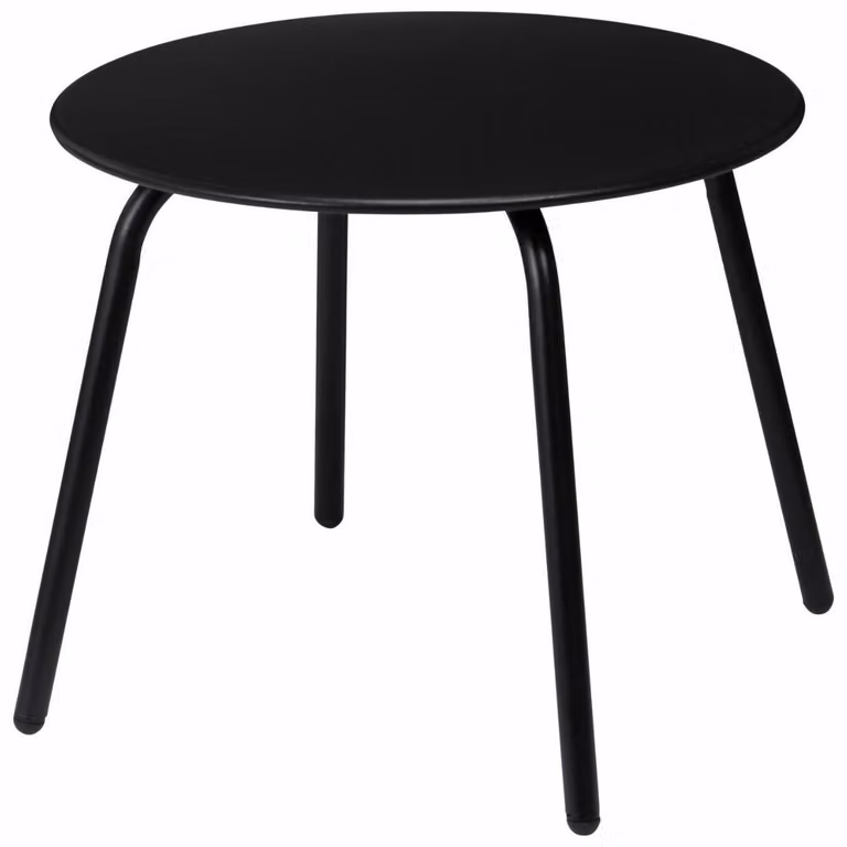 HOWHOMELY | Tavolino - Tavolino da caffè - nero - 50 x 40 cm - in metallo - Tavolino da salotto - Decorativo