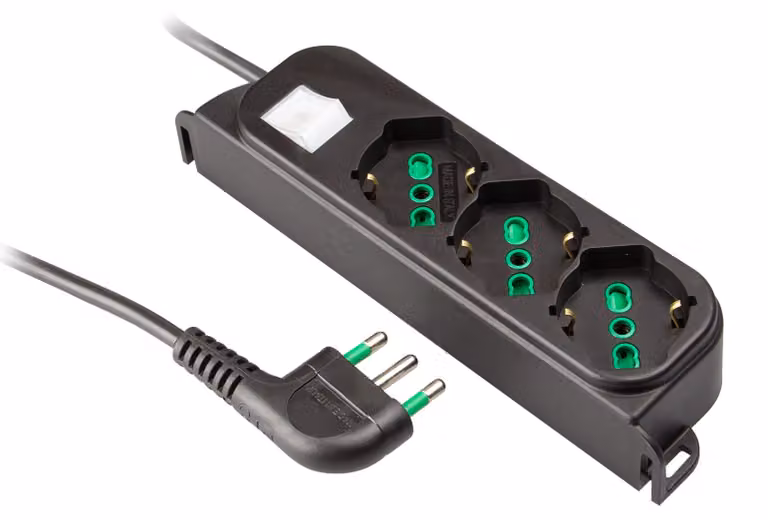 EKON Multipresa Con 3 Prese Bipasso Italo-Tedesche