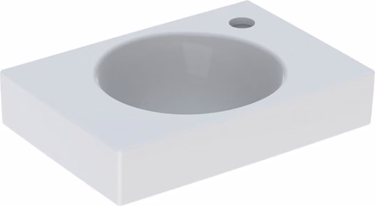 Keramag lavamano Preciosa II 40x28cm senza sfioratore con foro per rubinetto a destra, bianco (alpin), 273240000