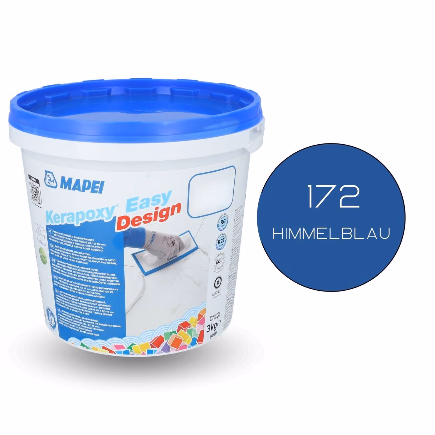 Malta Mapei Kerapoxy Easy Design 172 blu spazio 3 kg