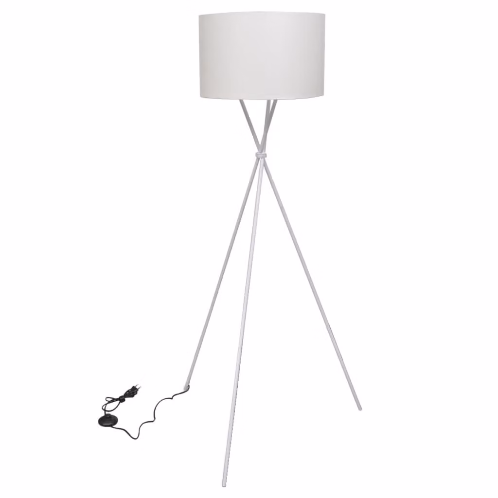 The Living Store Lampada da terra con stelo bianco 139 cm