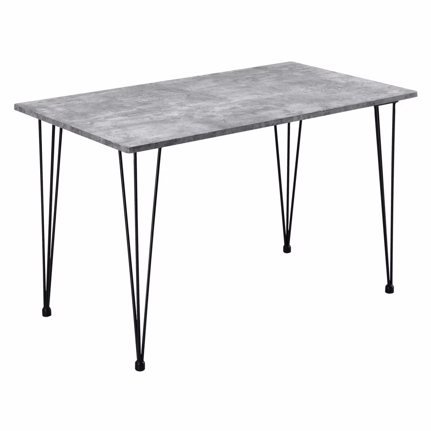 Tavolo da pranzo In And OutdoorMatch Salvo - 120x70x75 cm - MDF e acciaio - grigio - aspetto cemento