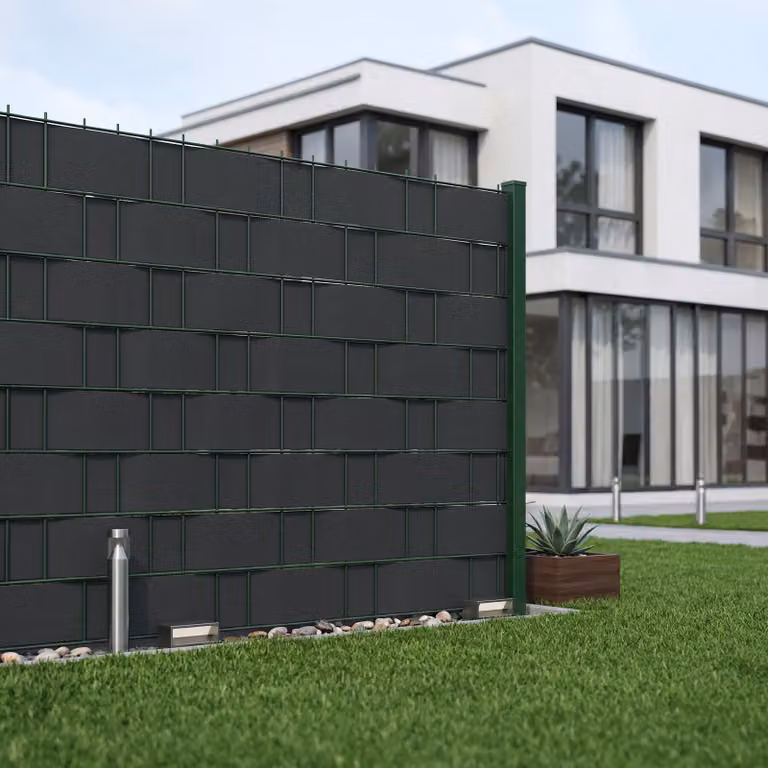 Frangivista opaco in PVC con clip per il fissaggio TecTake GmbH, antracite, 35 m