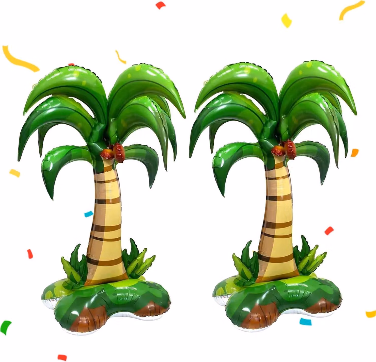 Palme gonfiabili, confezione da 2, dimensioni 125 x 87 cm, decorazioni tropicali per la piscina