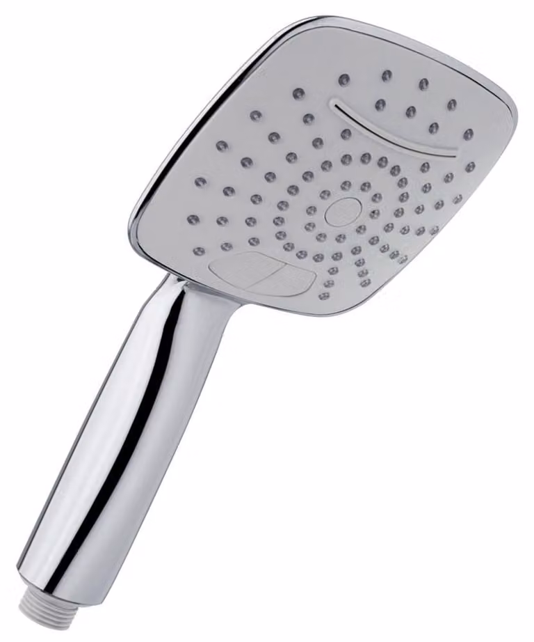 Schläfer 1304600 | Soffione Doccia Quadrato in Abs, Doccia Soffione Anticalcare Multigetto Universale, Doccetta Anticalcare, Telefono Doccia, Finitura Cromo e Argento