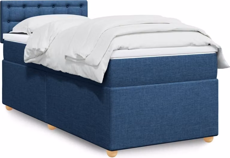 Maison Exclusive - Letto boxspring con materasso blu 100x200 cm Tessuto