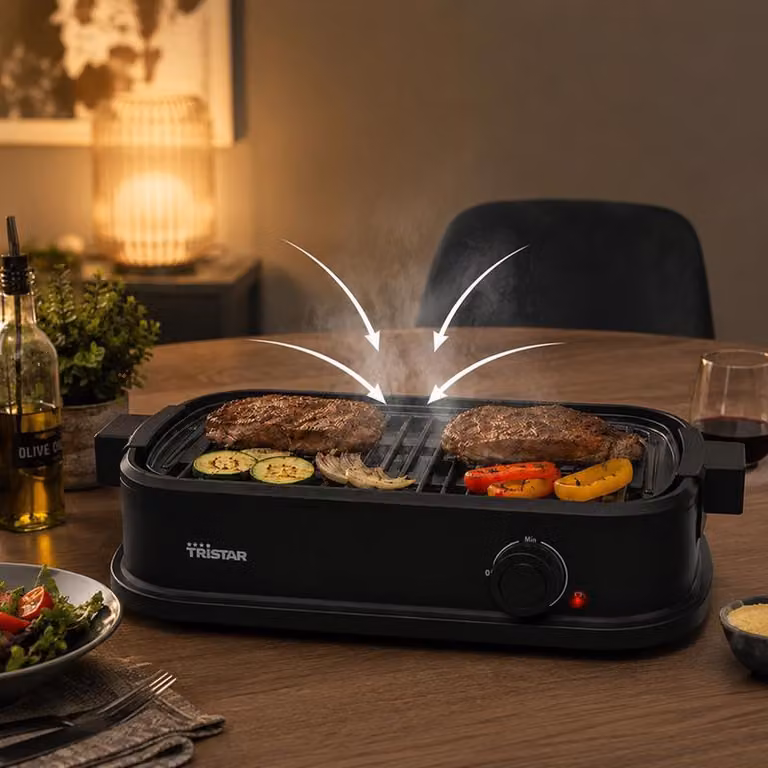Griglia da tavolo Tristar PD-4998 con sistema di aspirazione, 1800 W