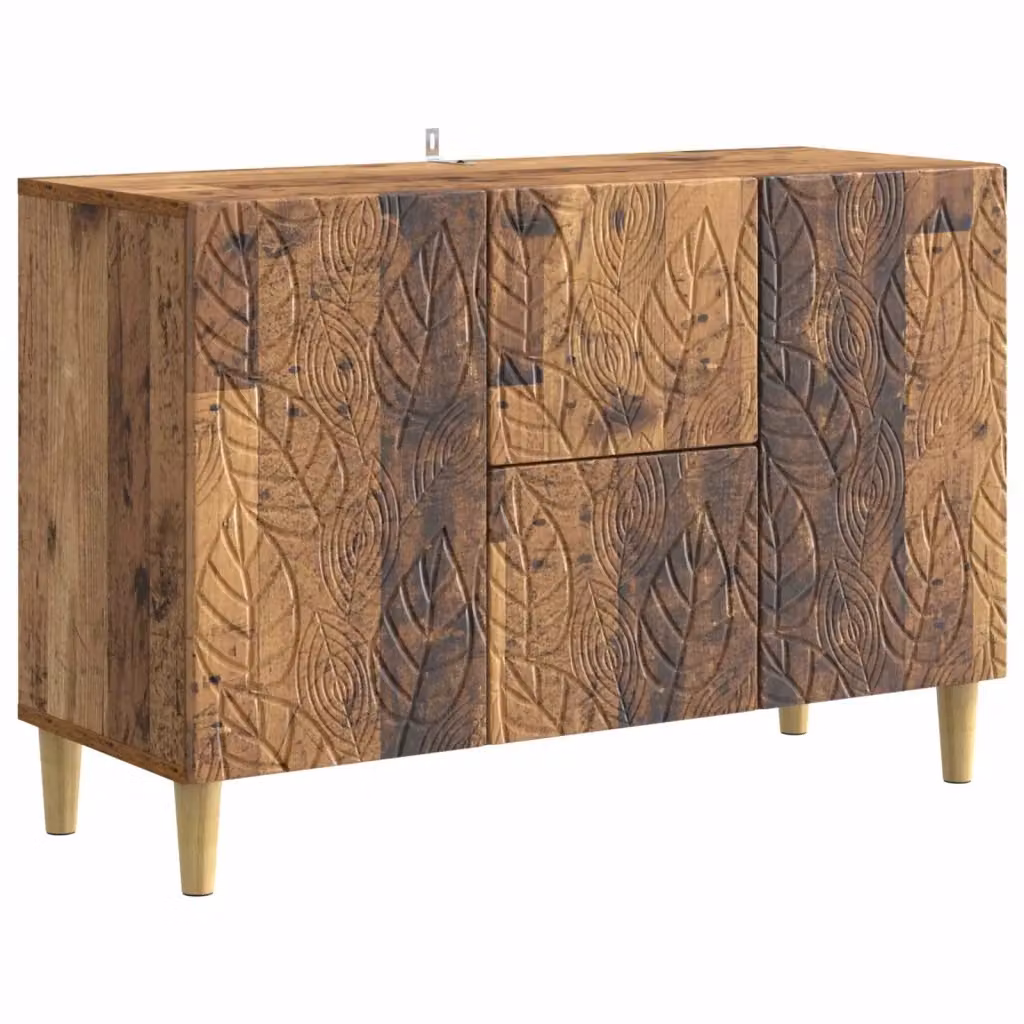 Credenza moderna in legno e MDF color marrone con finitura opaca, L: 89 cm, P: 34,5 cm, H: 60 cm – 2