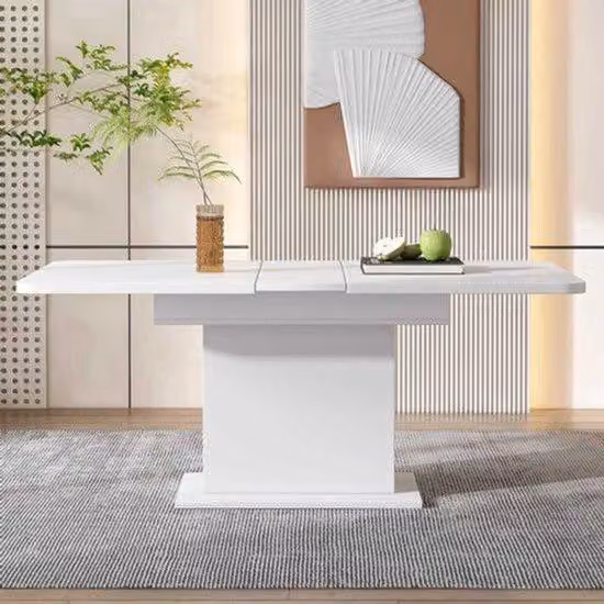 Tavolo da pranzo girevole – Piano del tavolo regolabile – Tavolo da pranzo allungabile – Tavolo flessibile – Con spazio di stoccaggio integrato – Design salvaspazio
