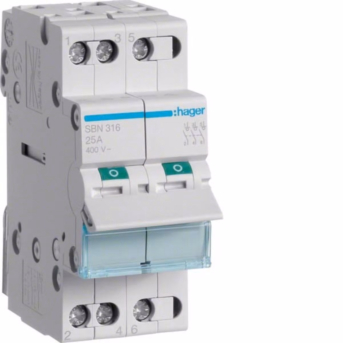 Hager SBN316 Corrente nominale: 16 A, Tensione bobina (max): 440 V