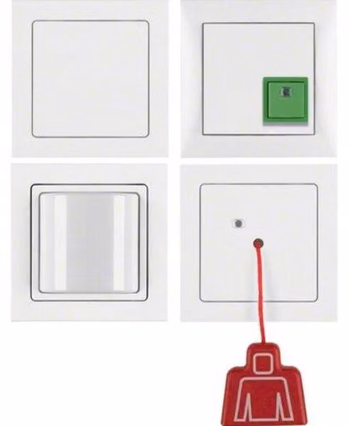 Berker 52006099 Set per chiamate di emergenza con cornice bianco polare con Berker Q.3