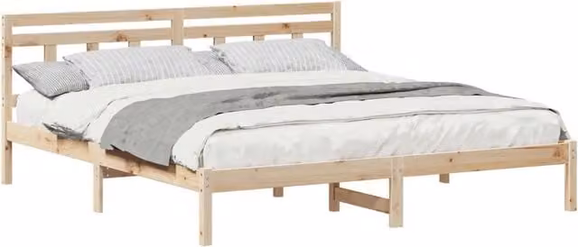Letto matrimoniale Design In in pino massello marrone L/P/H: 180 x 200 x 80,5 cm