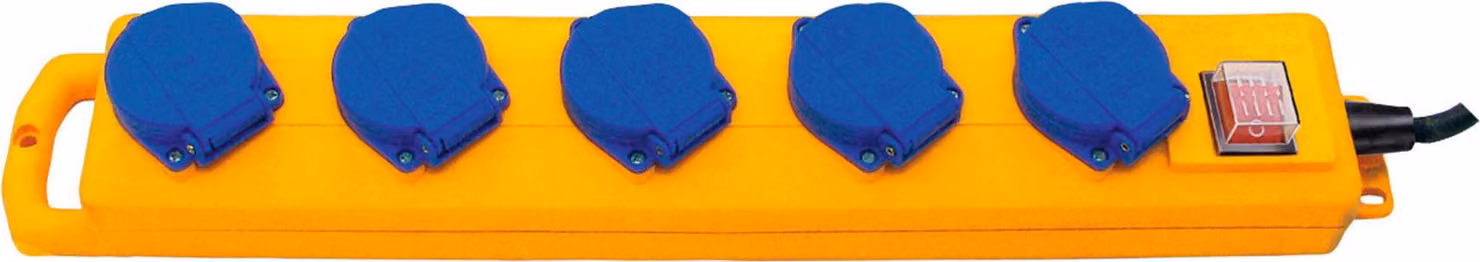 Presa multipla Brennenstuhl, resistente agli spruzzi d'acqua, IP44, 5 prese
