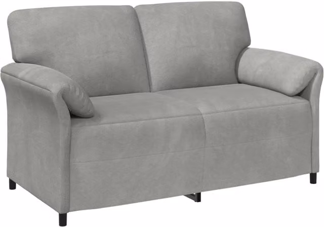 Divano | Divano da soggiorno | Sofa a 2 Posti Grigio Chiaro 158 x 83 x 95 cm Velluto