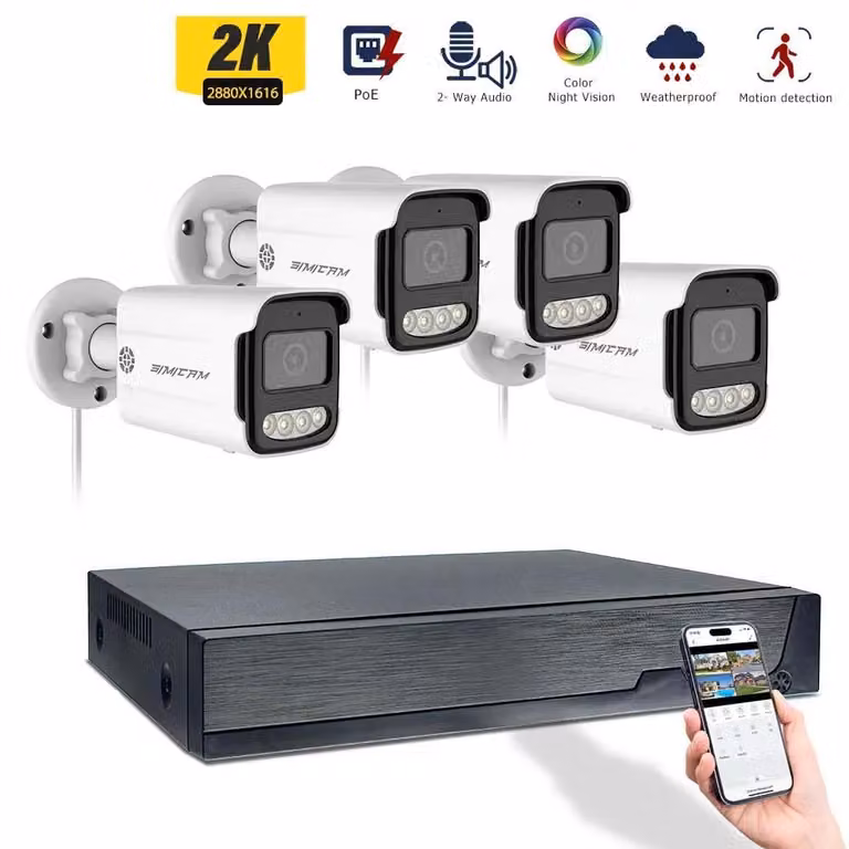 Telecamera di sicurezza - Videosorveglianza - Telecamera di sorveglianza - Telecamera IP - Sistema di videosorveglianza (CCTV) - Risoluzione Ultra HD 5MP