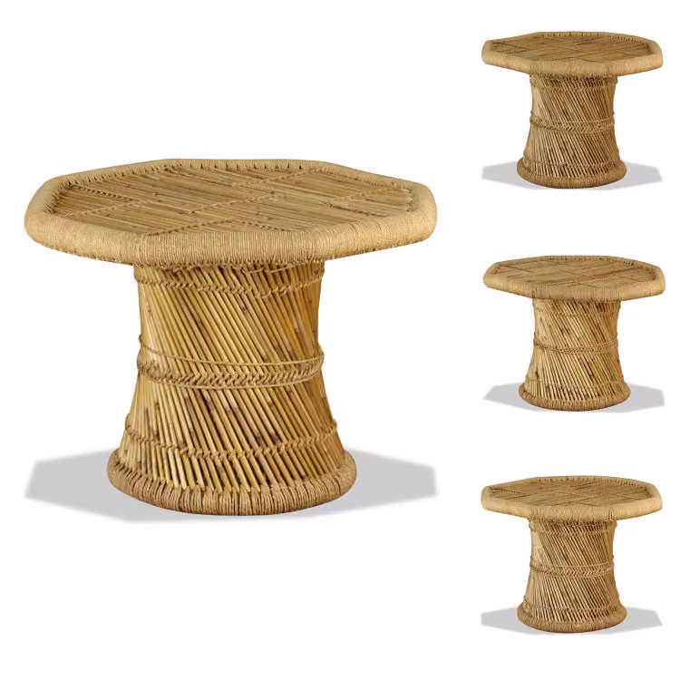 vidaXL Tavolino in bambù ottagonale 60x60x45 cm - Tavolini da caffè