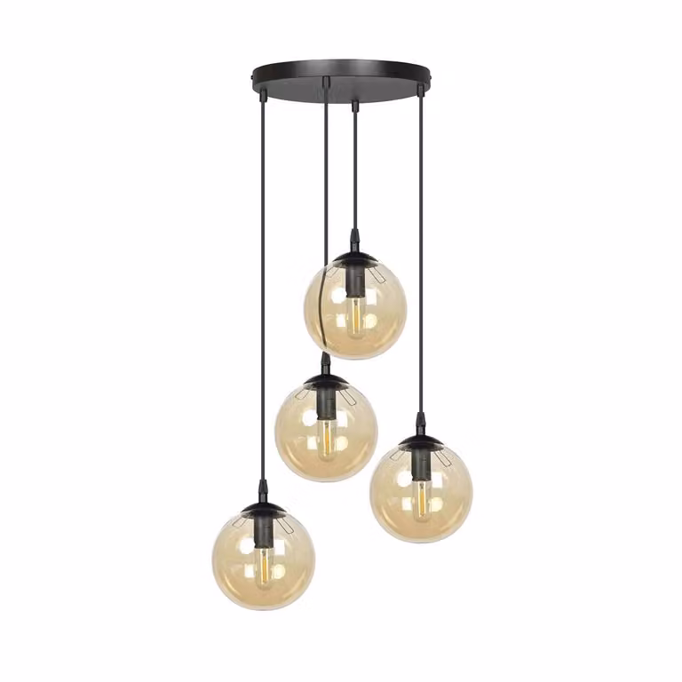 Lampadario Emibig 4xE14 40W COSMO 4 BL/Miele PREMIUM 713/4PREM