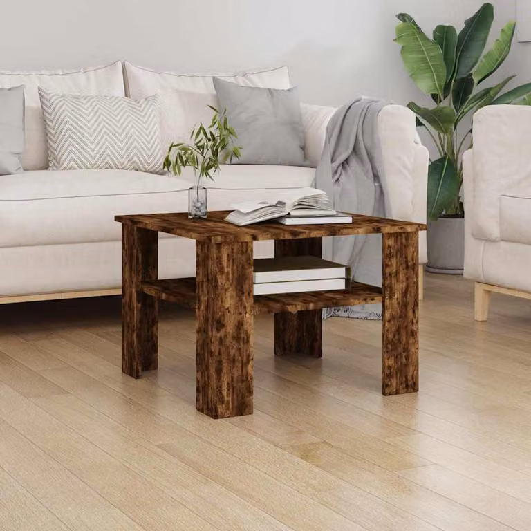 vidaXL Tavolino da Salotto Moderno in Legno Rovere Marrone L/P/H: 60 x 60 x 42 cm