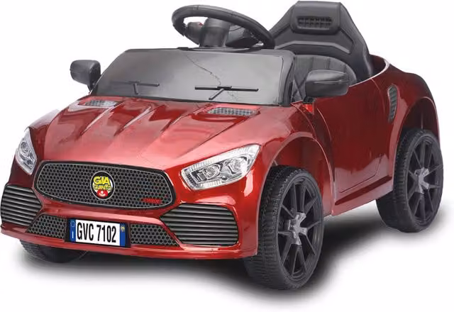 Macchina Elettrica per Bambini Deluxe Giordanoshop con Telecomando, Batteria Ricaricabile 12V 4,5Ah, Luci e Suoni, Rosso