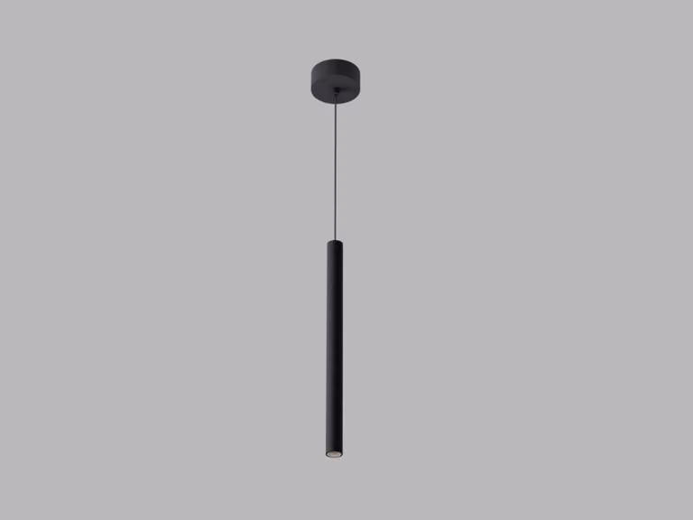 Apparecchio LED a sospensione MIKY SLIM Z CRI90 dimmerabile, Variante: MIKY SLIM 35 Z, Ø 25 mm x 350 mm, 3000 K, nero, DALI