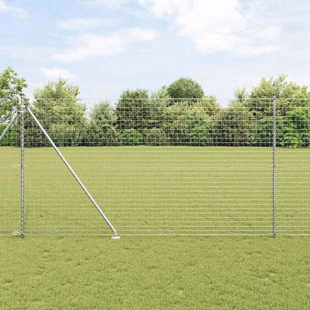 Palo della recinzione 52 pcs Grigio 3,2 x 3,2 x 215 cm
