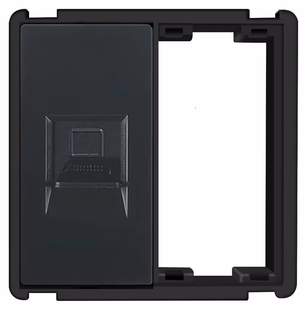 Modulo LAN RJ45 Cat6 per scatola di derivazione, colore nero, sistema RTX SH