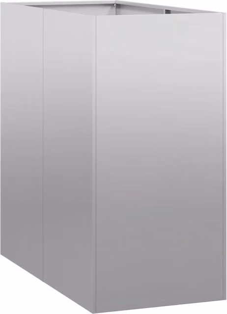 Elegante fioriera dal design moderno per balcone o giardino 40 x 80 x 80 cm realizzata in acciaio zincato 02_0051561