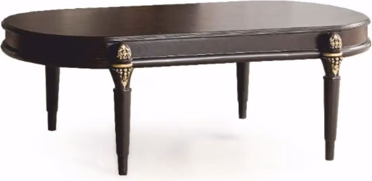 Casa Padrino Tavolino barocco marrone scuro / oro 128 cm - Mobili barocchi