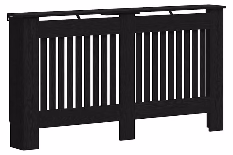 Copertura per radiatori Rovere Nero 152 x 19 x 81,5 cm