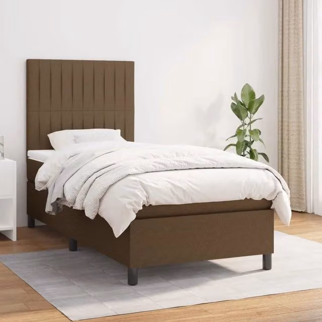 Letto Ibrido con Giroletto a Molle e Materasso vidaXL, Marrone e Bianco, L/P/H: 100 x 200 x 40 cm