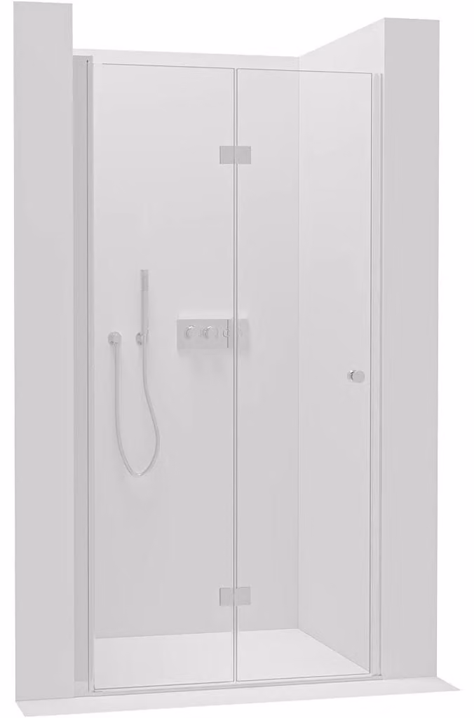 Porta doccia scorrevole Volpe, sinistra/destra - 6 mm - cromo, vetro trasparente - 100x190 cm