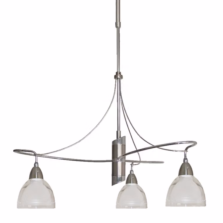 CARRAT plafoniera 3xE14/40W, cromo/bianco L: 510, H: 825, attacco E14, dimmerabile