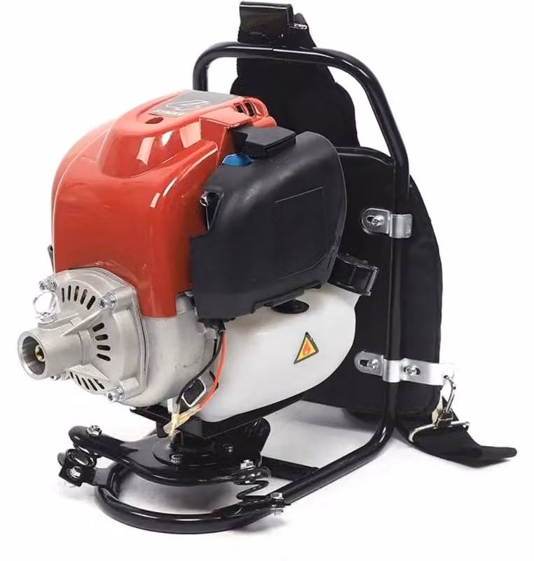 Tagliasiepi a spinta - Motore a benzina Bosmaaier e decespugliatore - 35,4 CC, 4 tempi - Modello zaino, colore nero e rosso