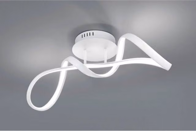 Plafoniera Soffitto Perugia Design Fiocco Bianco Led Dimmer 4000k Trio Lighting