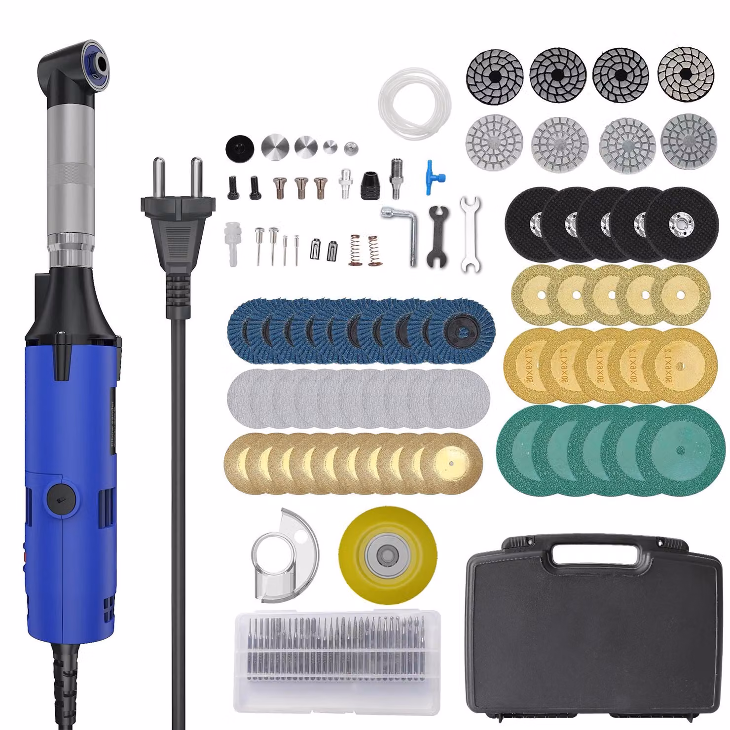 Smerigliatrice angolare elettrica - 500 W - 6 velocità - Velocità variabile - Ideale per la lucidatura e la sbavatura - Per uso domestico e fai-da-te
