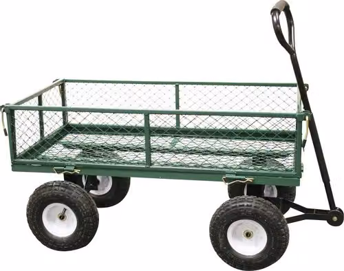 Carrello da giardino con cesto in filo di ferro bantam da 120 l