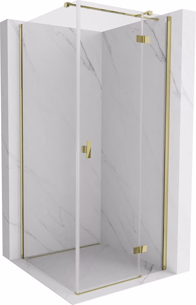 Mexen Mist-H T cabina doccia girevole destra 110 x 110 cm, trasparente, oro - 8A5T-110-110-50-00-P