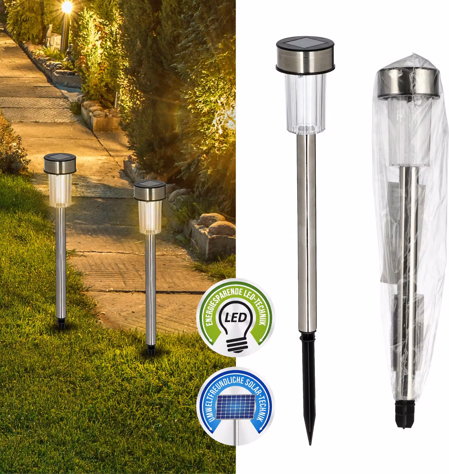 Spina da giardino a LED solare