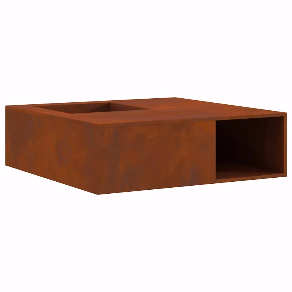 Braciere a legna vidaXL in acciaio corten marrone L 100 x P 100 x H 30 cm – 2