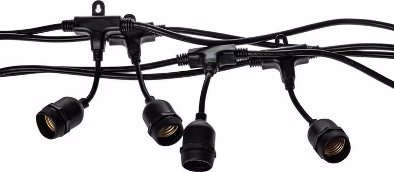 Eko-light LED ghirlanda luminosa da giardino 15 m EKO6932 nero