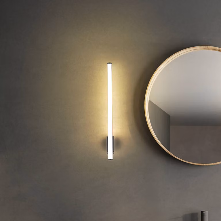Molto Luce Applique da parete VINA UP M, Cromo / Argento, Bagno, Alluminio, Moderno, Applique