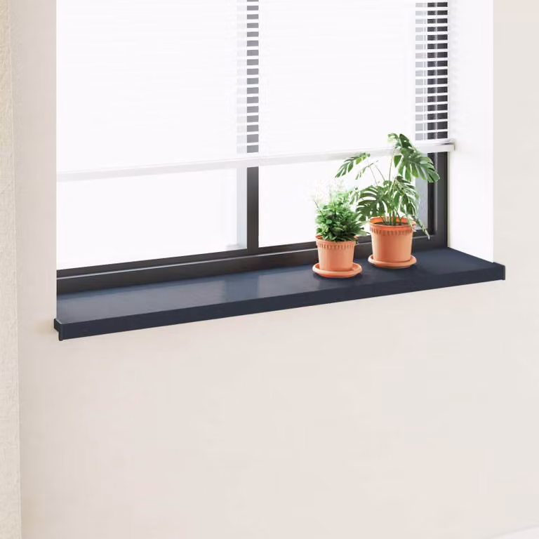 Soglia della finestra vidaXL in PVC color antracite con venature del legno L: 120 cm, P: 35 cm, H: 4,5 cm