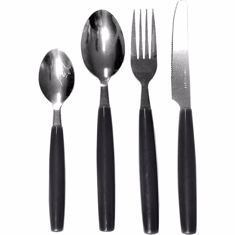 Servizio posate Avril Gusto Casa in acciaio inox nero opaco, 24 pezzi