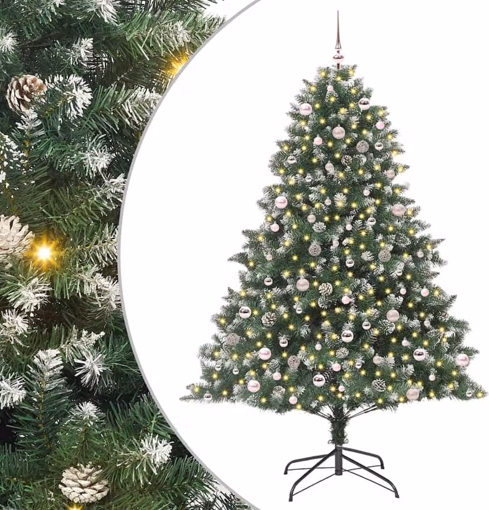 Albero di Natale artificiale con 300 LED Verde 240 cm