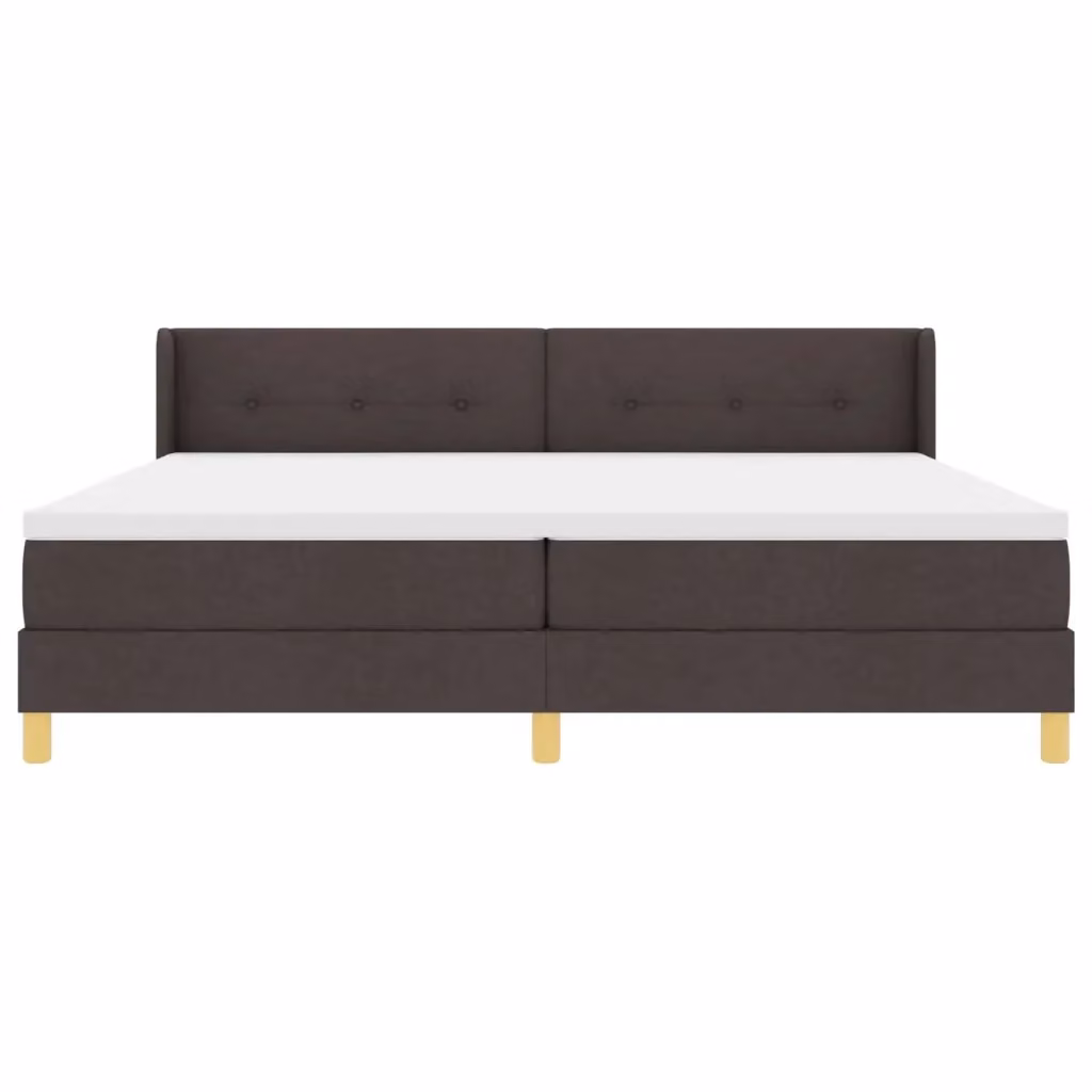 Letto a molle moderno vidaXL con testiera in tessuto marrone L: 200 cm, P: 200 cm, H: 280 cm – 2